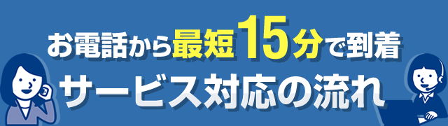 最短15分で到着の流れ