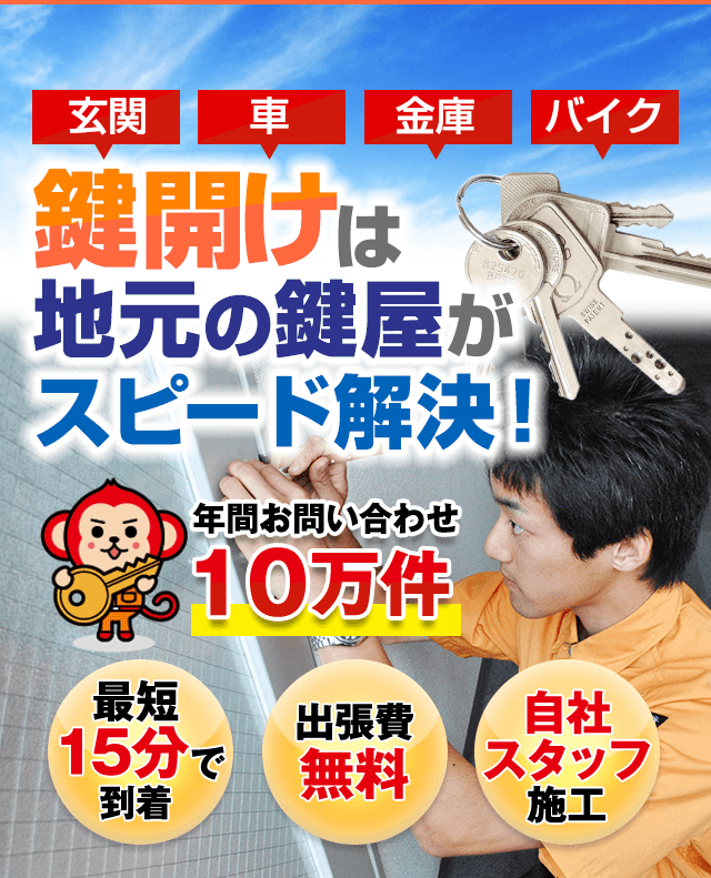 鍵開けは鍵屋の鍵猿