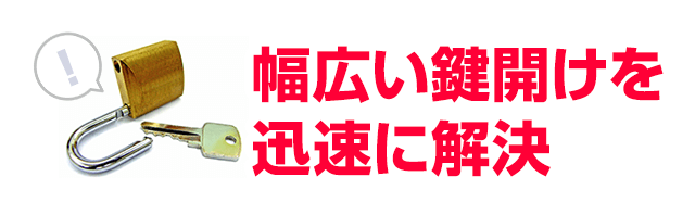 幅広い鍵開けを迅速に解決