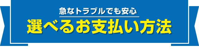 選べるお支払い方法